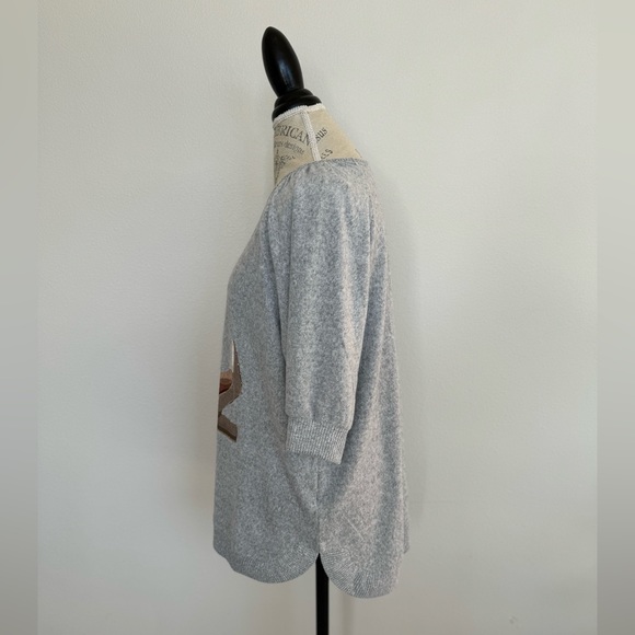 NWT! Love & Lace Womens Gray Large sweater Top Super Soft Like Cashmere shoes - Picture 5 of 14